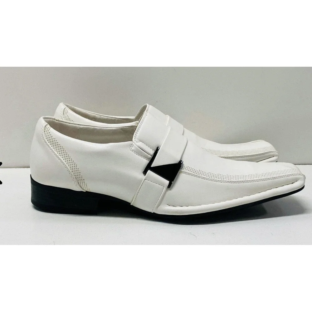 Alberto Fellini Men's‎ White Leather Dress Shoes Made In Italy Size 9 M Italy